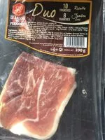 Quantité de sucre dans Duo jambon sec - rosette