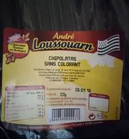 चीनी की मात्रा Chipolatas sans colorant