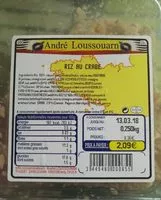 चीनी की मात्रा Riz Au Crabe 250G