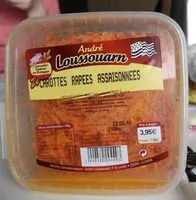चीनी की मात्रा Carottes râpées assaisonnées