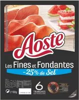 Количество сахара в Les Fines et Fondantes -25% de sel - Aoste