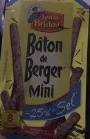 İçindeki şeker miktarı Mini bâton berger -25% de sel