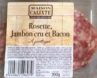 Amount of sugar in Rosette, jambon cru et bacon