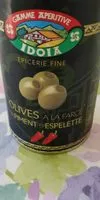 Olives vertes farcies au piment