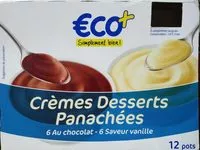 Amount of sugar in Crèmes desserts panachées