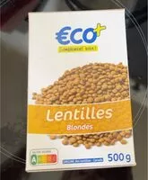 入っている砂糖の量 Lentilles blondes