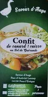 Suhkru kogus sees Confit de canard 1 cuisse