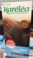 入っている砂糖の量 Chocolat noir 85% cacao