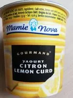Quantité de sucre dans Yaourt Gourmand citron Lemon Curd 4 x 150 g
