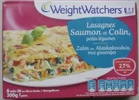 Sokerin määrä sisällä Lasagnes Saumon et Colin petits légumes
