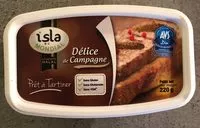 Sokerin määrä sisällä Isla Mondial Delice De Campagne Hallal 220G