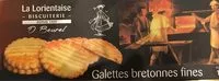 Sucre et nutriments contenus dans La lorientaise biscuiterie