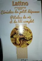 入っている砂糖の量 Céréales du petit déjeuner Pétales de riz et de blé complet