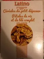 入っている砂糖の量 Petales de riz et ble complet