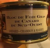 Quantité de sucre dans Bloc de foie gras de canard du Sud-Ouest