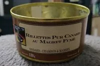 入っている砂糖の量 Rillettes pur canard au magret fumé