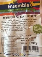 Sucre et nutriments contenus dans Ensemble