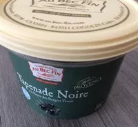 含糖量 Tapenade noire facon des bergers Varois AU BEC FIN