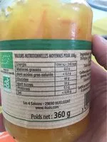 Amount of sugar in Conf 4 Saison Bio Orang