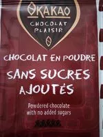 Suhkru kogus sees Okakao chocolat plaisir en poudre