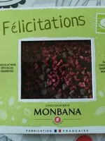 Quantité de sucre dans Tablette de chocolat noir aux framboises