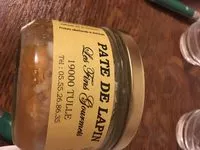 入っている砂糖の量 Pâté de Lapin