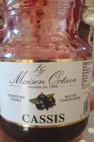 İçindeki şeker miktarı Confiture extra cassis