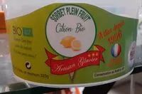 Jumlah gula yang masuk Sorbet citron bio