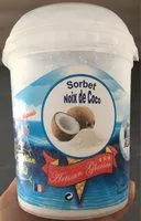 İçindeki şeker miktarı Sorbet noix de coco