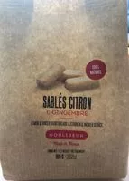 चीनी की मात्रा Sablés citron et gingembre