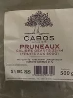 Quantité de sucre dans Pruneaux calibre géants 33/44 (fruits aux 500 g)