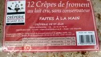 Sucre et nutriments contenus dans Creperie de st eloi