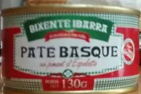 Amount of sugar in Paté Basque au piment d'Espelette