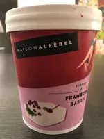 Suhkru kogus sees Sorbet framboise basilic