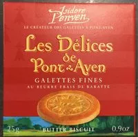 Sucre et nutriments contenus dans Les delices de pont aven