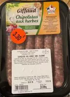 Quantité de sucre dans Saucisses aux herbes GIFFAUD, 6 pieces