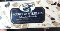 入っている砂糖の量 Nougat aux myrtilles artisanale