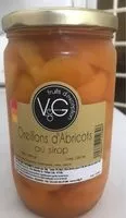 入っている砂糖の量 Oreillons d'Abricots au sirop