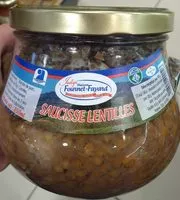 Quantité de sucre dans Saucisses Lentilles