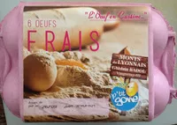 Quantité de sucre dans 6 oeufs frais 3FRUFE03