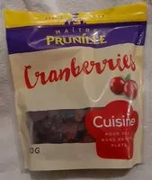 Suhkru kogus sees Cranberries