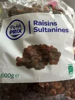 Amount of sugar in Raisins sultanines