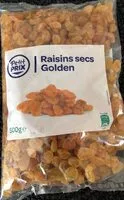 İçindeki şeker miktarı Raisins secs Golden