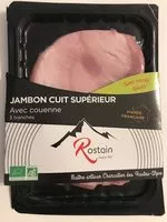 Quantité de sucre dans Jambon cuit superieur avec couenne