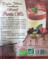 含糖量 PREP PANNA COTTA