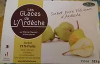 Sokerin määrä sisällä Sorbet poire Williams d'Ardèche
