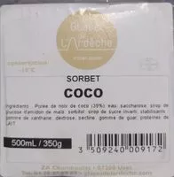 İçindeki şeker miktarı Sorbet Coco