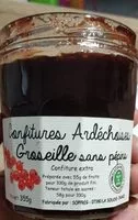 Cantidad de azúcar en Groseille sans pépins