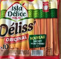 中的糖分和营养成分 Isla delice