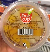 Sucre et nutriments contenus dans Fruit cup